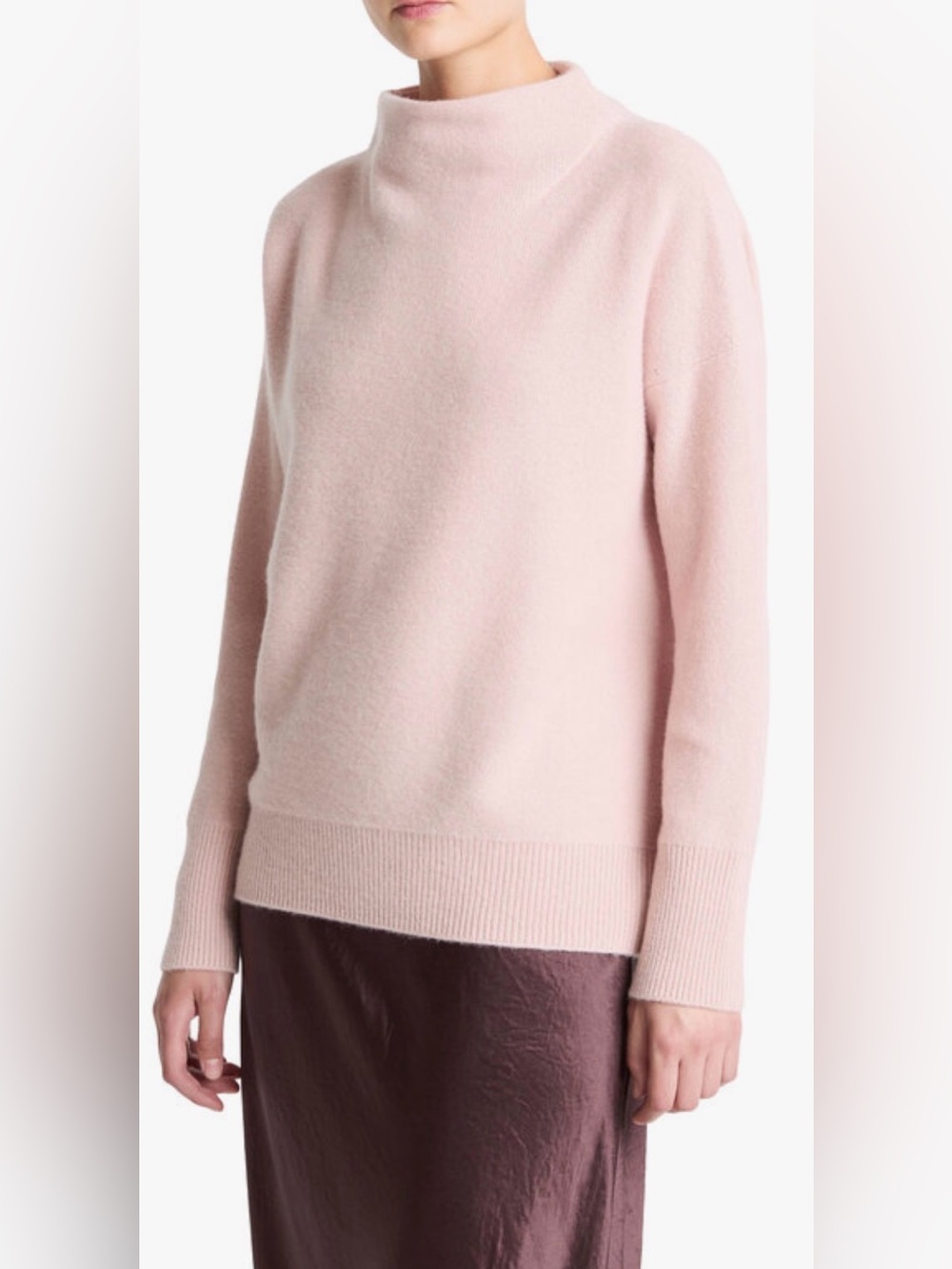 Vince Balletto Plush Cashmere Funnel Neck Sweater